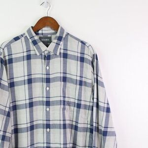Bonobos Everyday Lightweight Slim Fit Flannel Shirt Blue Grey Size XL‎